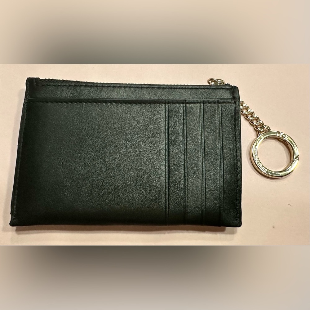 NWT Kate Spade Carey Small Card Holder Smooth Quilted Leather Black KA598 - Picture 2 of 5